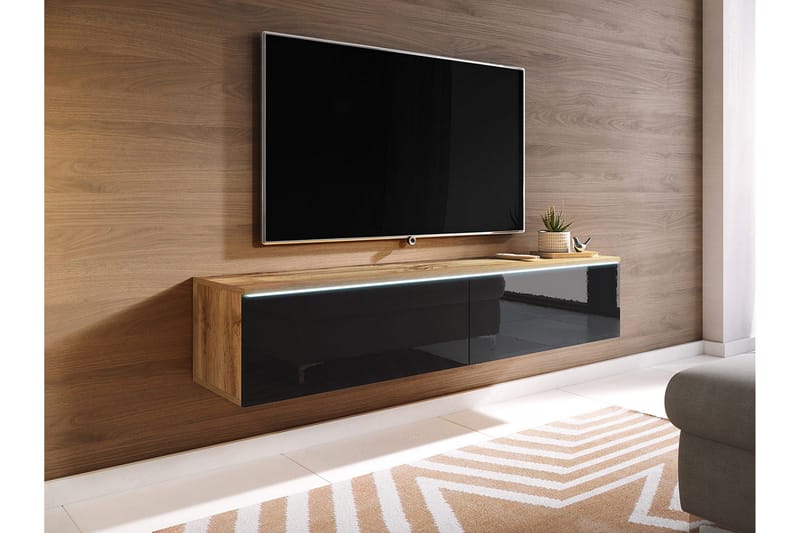 Kanak TV-benk 140 cm - Natur / Svart - Møbler - TV- & Mediamøbler - TV benk & mediabenk