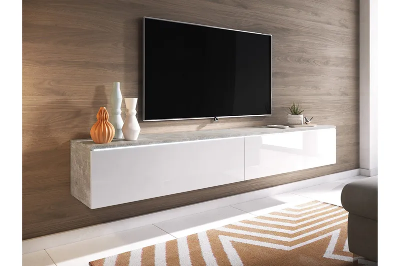 Kanak TV-benk 180 cm - Grå / Hvit - Møbler - TV- & Mediamøbler - TV benk & mediabenk