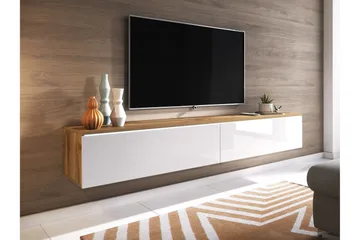 Kanak TV-benk 180 cm - Natur / Hvit - Møbler - TV- & Mediamøbler - TV benk & mediabenk