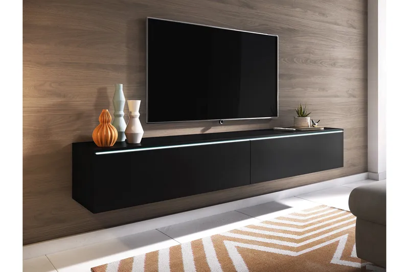 Kanak TV-benk 180 cm - Svart - Møbler - TV- & Mediamøbler - TV benk & mediabenk