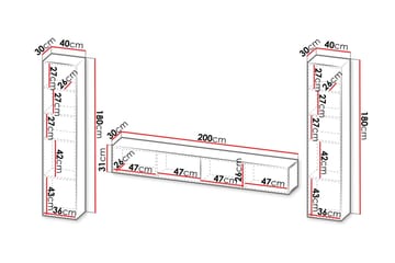 Kangana Tv-Møbelsett - Beige - Møbler - TV- & Mediamøbler - TV-møbelsett