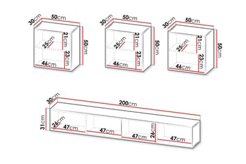 Kangana Tv-Møbelsett - Beige - Møbler - TV- & Mediamøbler - TV-møbelsett