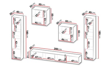 Kangana Tv-Møbelsett - Beige - Møbler - TV- & Mediamøbler - TV-møbelsett