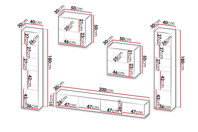 Kangana Tv-Møbelsett - Beige - Møbler - TV- & Mediamøbler - TV-møbelsett