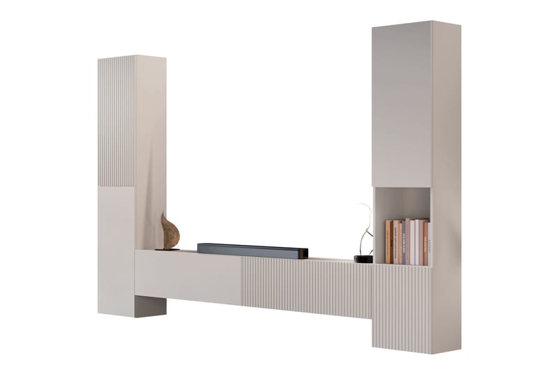 Kangana Tv-Møbelsett, Svart/Brun