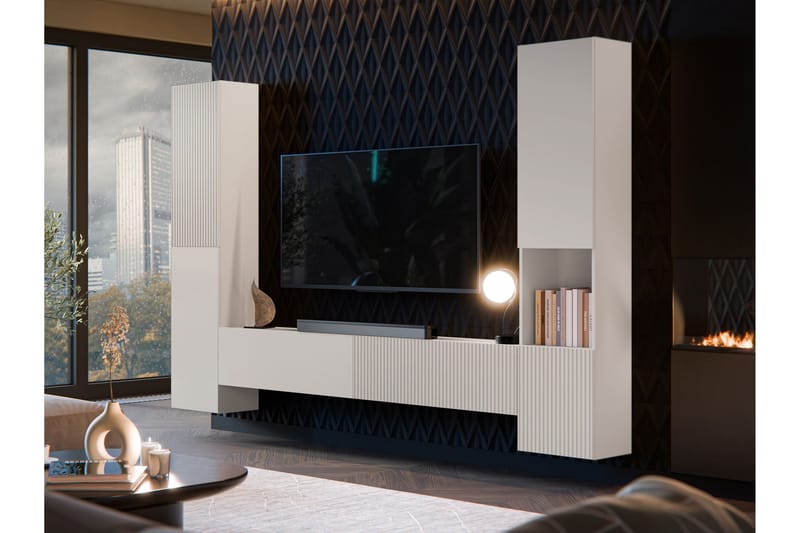 Kangana Tv-Møbelsett - Svart/Brun - Møbler - TV- & Mediamøbler - TV-møbelsett