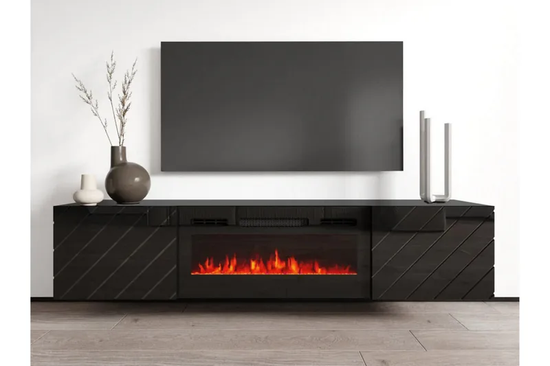 Kanki TV-benk 183 cm - Svart - Møbler - TV- & Mediamøbler - TV benk & mediabenk