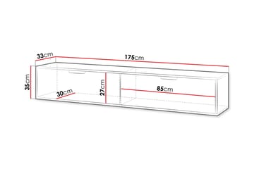 Kanta TV-benk 175 cm - Hvit - Møbler - TV- & Mediamøbler - TV benk & mediabenk