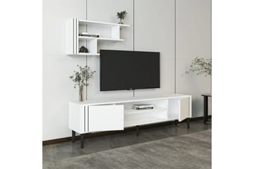 Klyne TV-møbelsett 140x29,6 cm - Hvit - Møbler - TV- & Mediamøbler - TV-møbelsett
