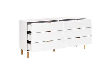 Kommode Walpole Hvit, gull - Hvit, gull - Møbler - TV- & Mediamøbler - TV-skap
