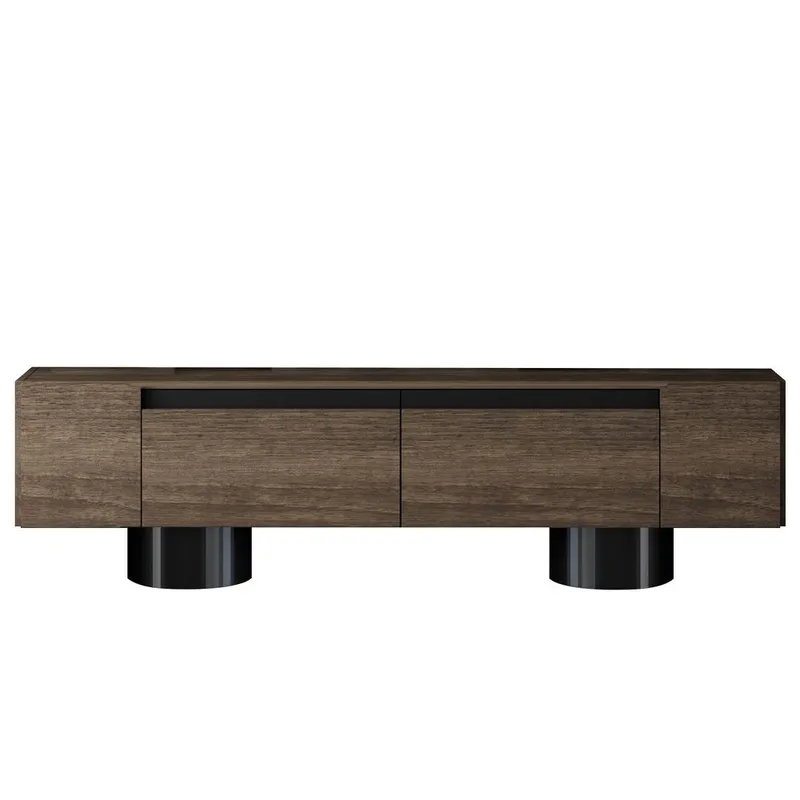 Kumail TV-benk 180 cm - Brun/Svart - Møbler - TV- & Mediamøbler - TV benk & mediabenk