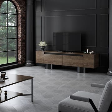 Kumail TV-benk 180 cm - Brun/Svart - Møbler - TV- & Mediamøbler - TV benk & mediabenk