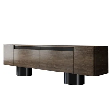 Kumail TV-benk 180 cm - Brun/Svart - Møbler - TV- & Mediamøbler - TV benk & mediabenk