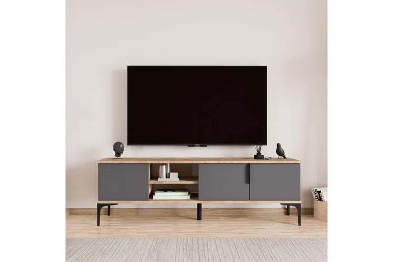 Kunar TV-benk 180 cm, Antrasitt