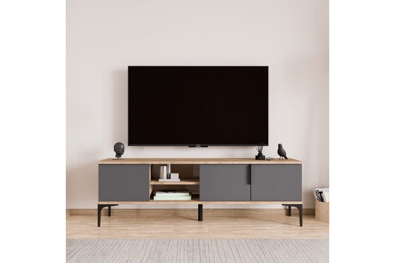 Kunar TV-benk 180 cm, Antrasitt