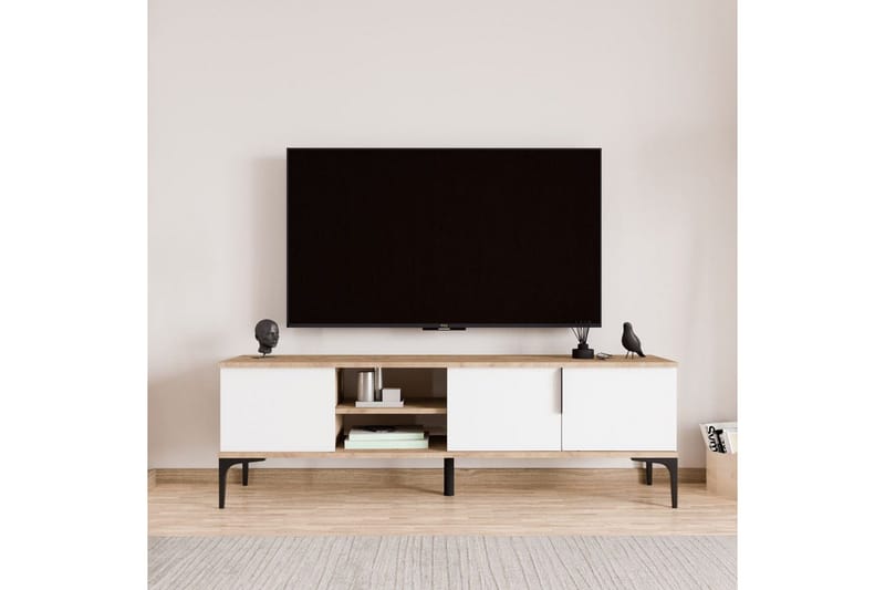 Kunar TV-benk 180 cm, Hvit