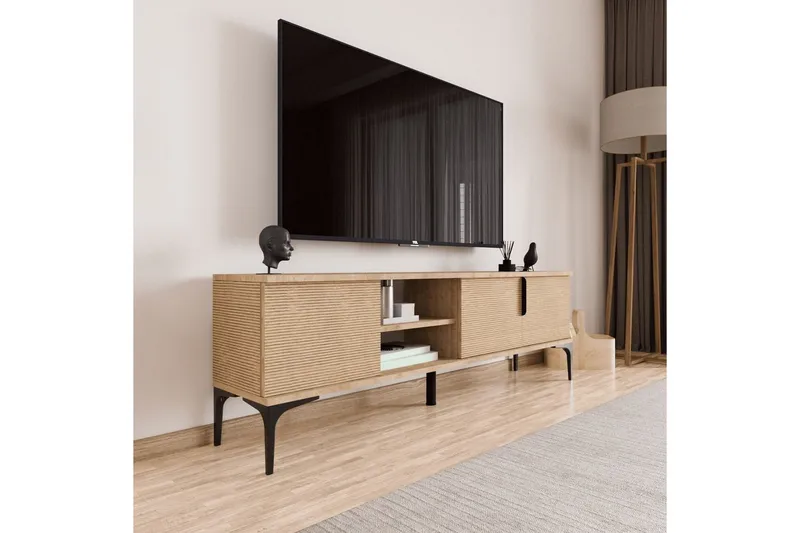 Kunar TV-benk 180 cm - Natur - Møbler - TV- & Mediamøbler - TV benk & mediabenk