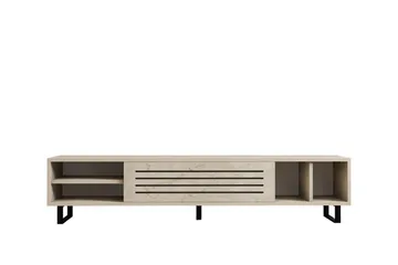 Lamal Gulvstående TV-benk 160 cm med Oppbevaring i Tre - Beige - Møbler - TV- & Mediamøbler - TV benk & mediabenk