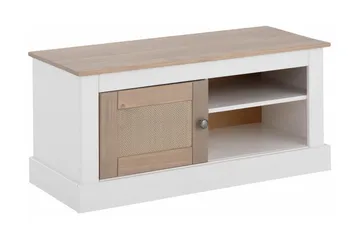 Lanseria TV-benk 95 cm - Hvit / Grå - Møbler - TV- & Mediamøbler - TV benk & mediabenk