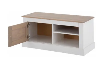 Lanseria TV-benk 95 cm - Hvit / Grå - Møbler - TV- & Mediamøbler - TV benk & mediabenk