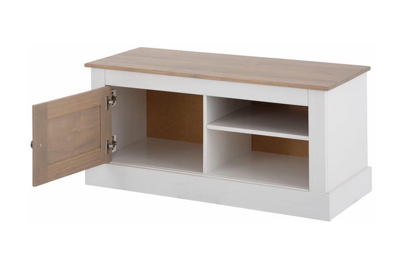 Lanseria TV-benk 95 cm - Hvit / Grå - Møbler - TV- & Mediamøbler - TV benk & mediabenk