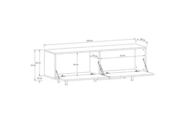 Lavbord Alberto 150x38x50 cm, Eik - 150x38x50 cm, Eik - Møbler - TV- & Mediamøbler - TV benk & mediabenk