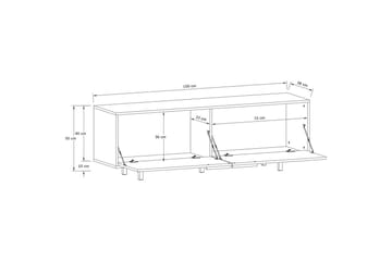 Lavbord Alberto 150x38x50 cm, Eik - 150x38x50 cm, Eik - Møbler - TV- & Mediamøbler - TV benk & mediabenk