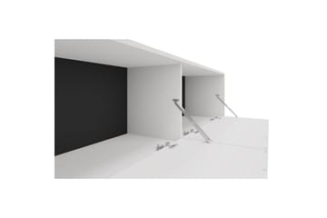 Lavbord Alberto 150x38x50 cm, Hvit - 150x38x50 cm, Hvit - Møbler - TV- & Mediamøbler - TV benk & mediabenk