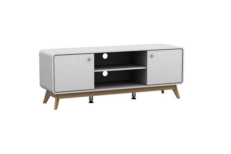 Lavbord Cassie 140x39x53 cm, Hvit/Hvit - 140x39x53 cm, Hvit/Hvit - Møbler - TV- & Mediamøbler - TV benk & mediabenk