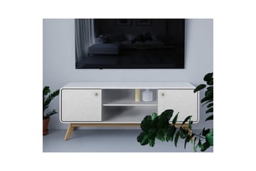 Lavbord Cassie 140x39x53 cm, Hvit/Hvit - 140x39x53 cm, Hvit/Hvit - Møbler - TV- & Mediamøbler - TV benk & mediabenk