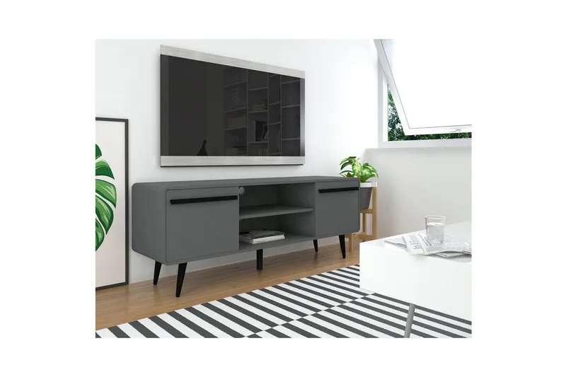 Lavbord Chantal Grå - Grå - Møbler - TV- & Mediamøbler - TV benk & mediabenk