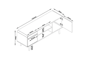 Lavbord Chantal Natur - Natur - Møbler - TV- & Mediamøbler - TV benk & mediabenk