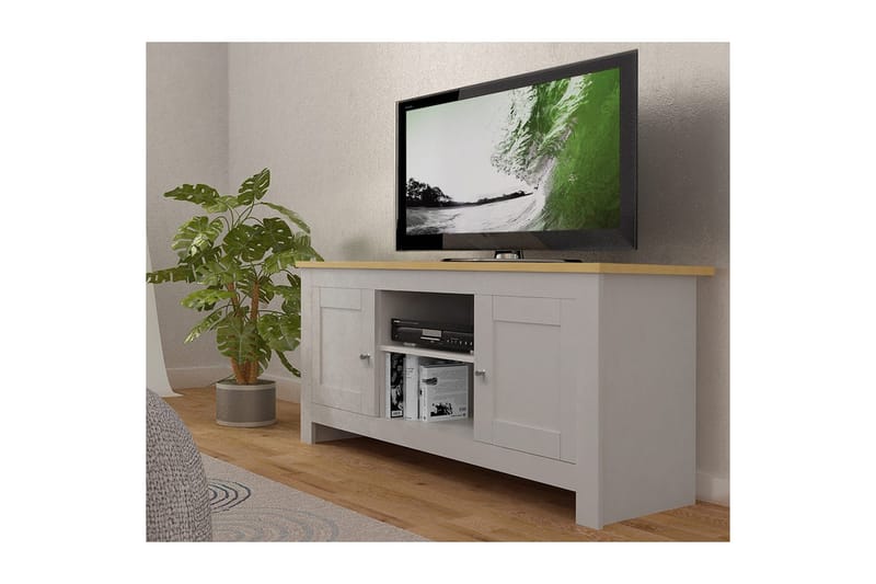 Lavbord Emerald 120x39x58 cm, Natur/Grå - 120x39x58 cm, Natur/Grå - Møbler - TV- & Mediamøbler - TV benk & mediabenk