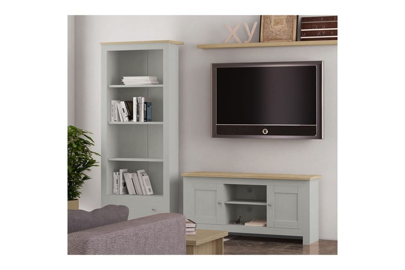 Lavbord Emerald 120x39x58 cm, Natur/Grå - 120x39x58 cm, Natur/Grå - Møbler - TV- & Mediamøbler - TV benk & mediabenk
