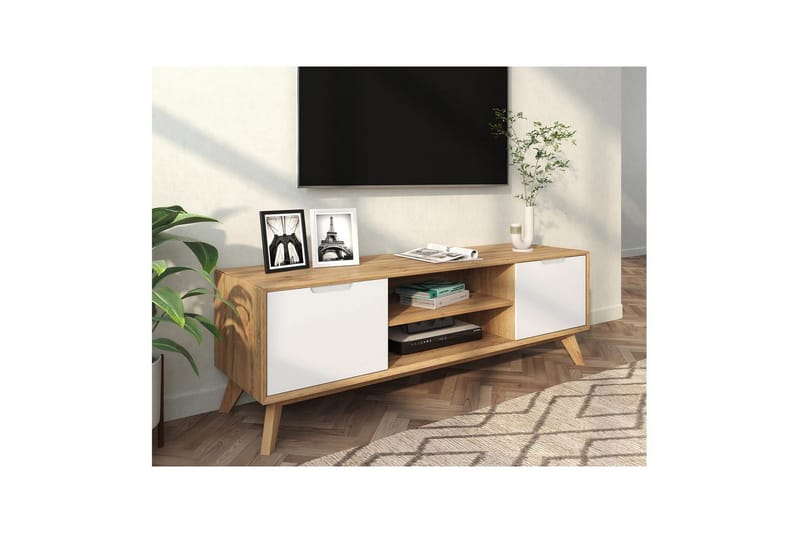 Lavbord Ezra Wotan eik/hvit - Wotan eik/hvit - Møbler - TV- & Mediamøbler - TV benk & mediabenk