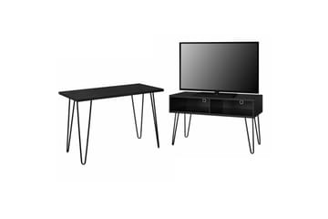 Lavbord Owen Svart/eik - Svart/eik - Møbler - TV- & Mediamøbler - TV benk & mediabenk