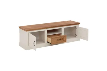 Lavbord Selma Hvit/Beis/Voks - Hvit/Beis/Voks - Møbler - TV- & Mediamøbler - TV benk & mediabenk