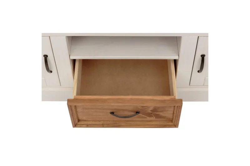 Lavbord Selma Hvit/Beis/Voks - Hvit/Beis/Voks - Møbler - TV- & Mediamøbler - TV benk & mediabenk