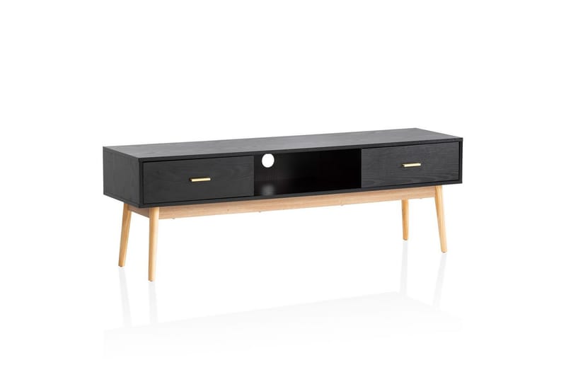 Lavbord Wohnling Eik Foliert 2 Skuffer Moderne med Oppbevaring Moderne - Møbler - TV- & Mediamøbler - TV-skap