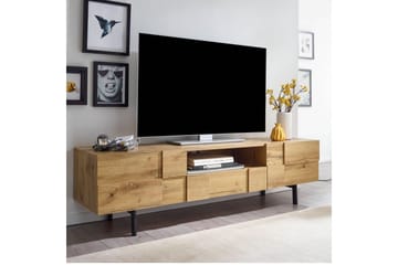 Lavbord Wohnling Eikentre foliert med 2 dører skuff metallben landlig stil - Møbler - TV- & Mediamøbler - TV-skap