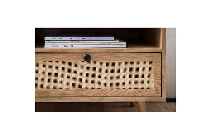 Lavbord Wohnling Eikfolie 2 skuffer moderne med oppbevaring Viennes flette moderne - Møbler - TV- & Mediamøbler - TV-skap