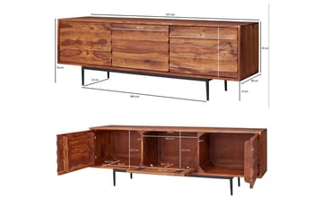 Lavbord Wohnling Heltre med oppbevaring 3 dører landlig stil - Møbler - TV- & Mediamøbler - TV-skap