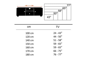 Lavbord Wohnling Heltre med oppbevaring 3 dører landlig stil - Møbler - TV- & Mediamøbler - TV-skap