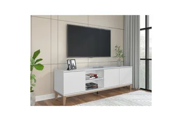 Lavbord Pelle Hvit/Wotan Eik - Hvit/Wotan Eik - Møbler - TV- & Mediamøbler - TV benk & mediabenk