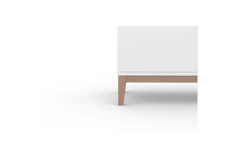 Lavbord Pelle Hvit/Wotan Eik - Hvit/Wotan Eik - Møbler - TV- & Mediamøbler - TV benk & mediabenk
