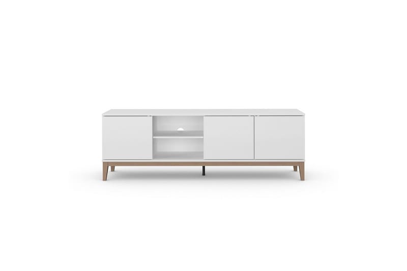 Lavbord Pelle Hvit/Wotan Eik - Hvit/Wotan Eik - Møbler - TV- & Mediamøbler - TV benk & mediabenk