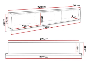 Lerva TV-benk 239 cm - Brun - Møbler - TV- & Mediamøbler - TV benk & mediabenk