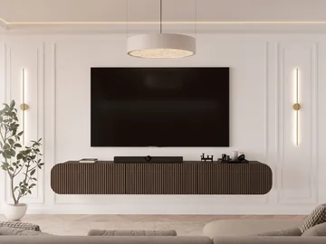 Lerva TV-benk 239 cm - Brun - Møbler - TV- & Mediamøbler - TV benk & mediabenk