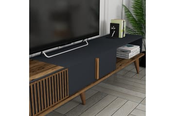 Lissione Tv-benk 180 cm - Valnøtt/Antrasitt - Møbler - TV- & Mediamøbler - TV benk & mediabenk