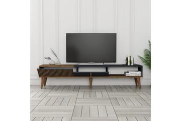 Lissione Tv-benk 180 cm - Valnøtt/Antrasitt - Møbler - TV- & Mediamøbler - TV benk & mediabenk